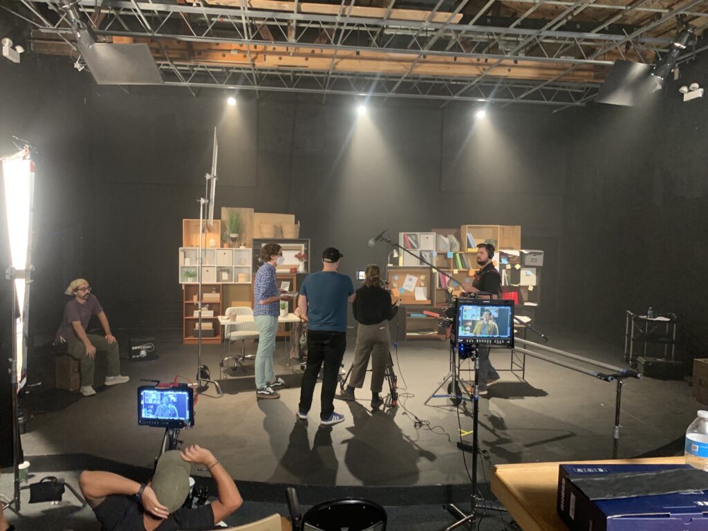 Bionic Corporate Video Production BTS A BTS picture from behind the scenes of the Bionic business video production
