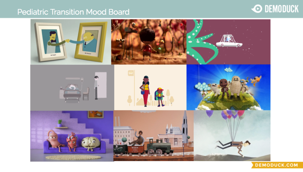 mood board pediatric video production CCFP