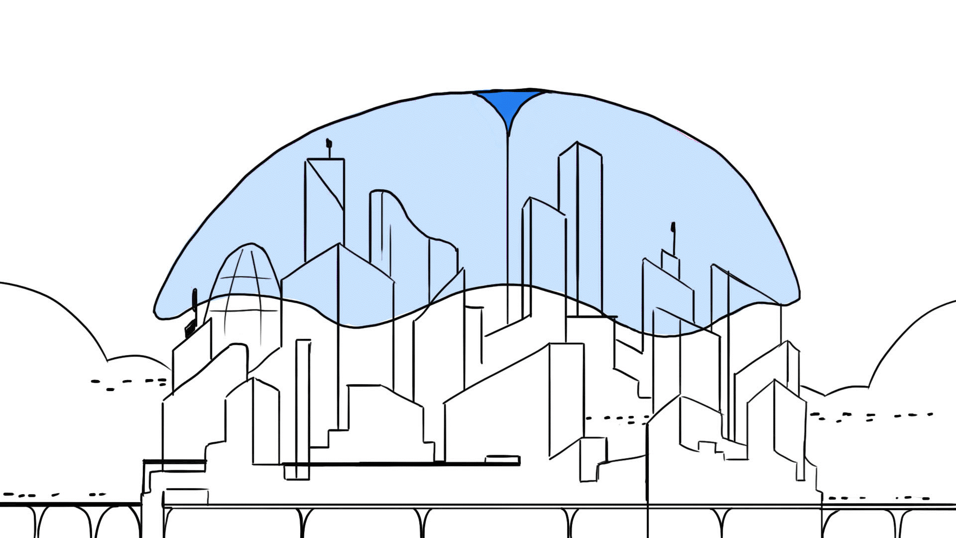 Evolution of the Bitdefender cityscape. 