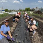 Demo Duck a Chicago video production agency volunteering outside